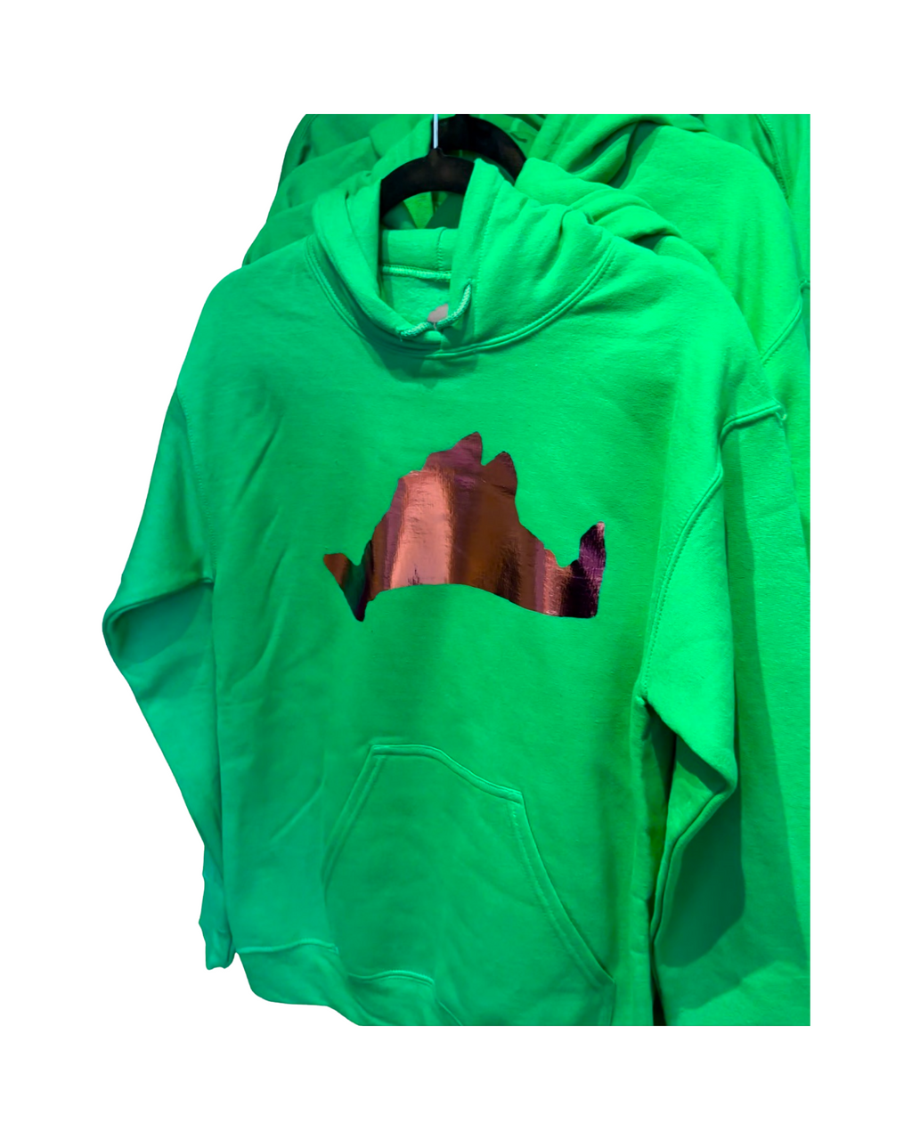 Pink & Green Foil Hoodies, Short and Long Sleeve Tee Shirts