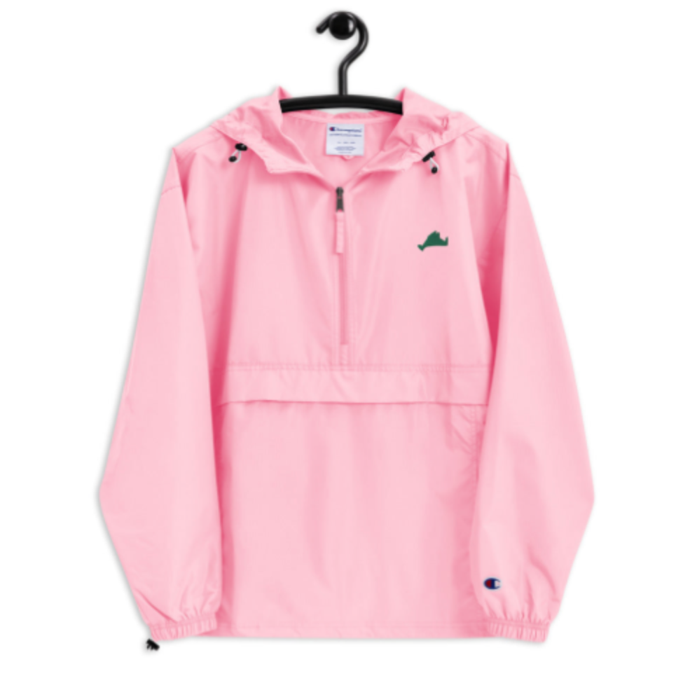 Embroidered "Pink and Green" Champion | MV Packable Jacket