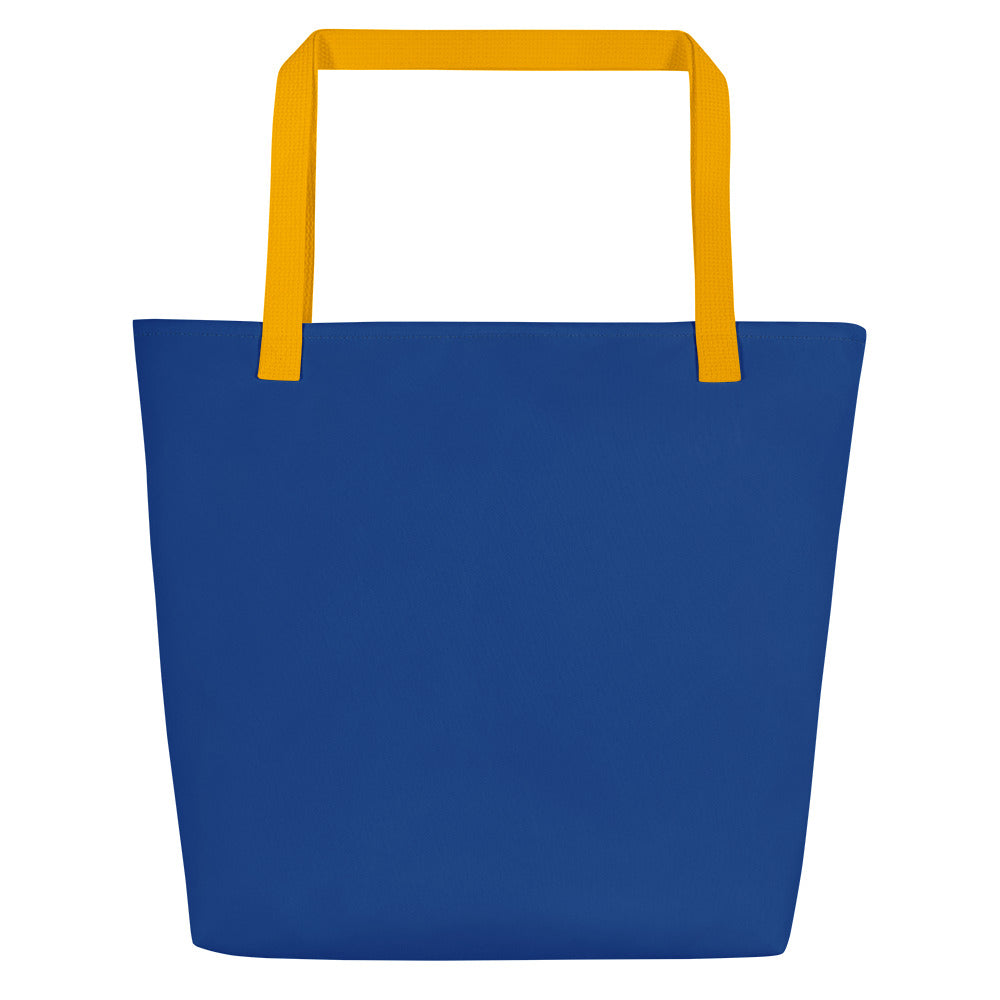 Blue & Yellow Large Tote Bag