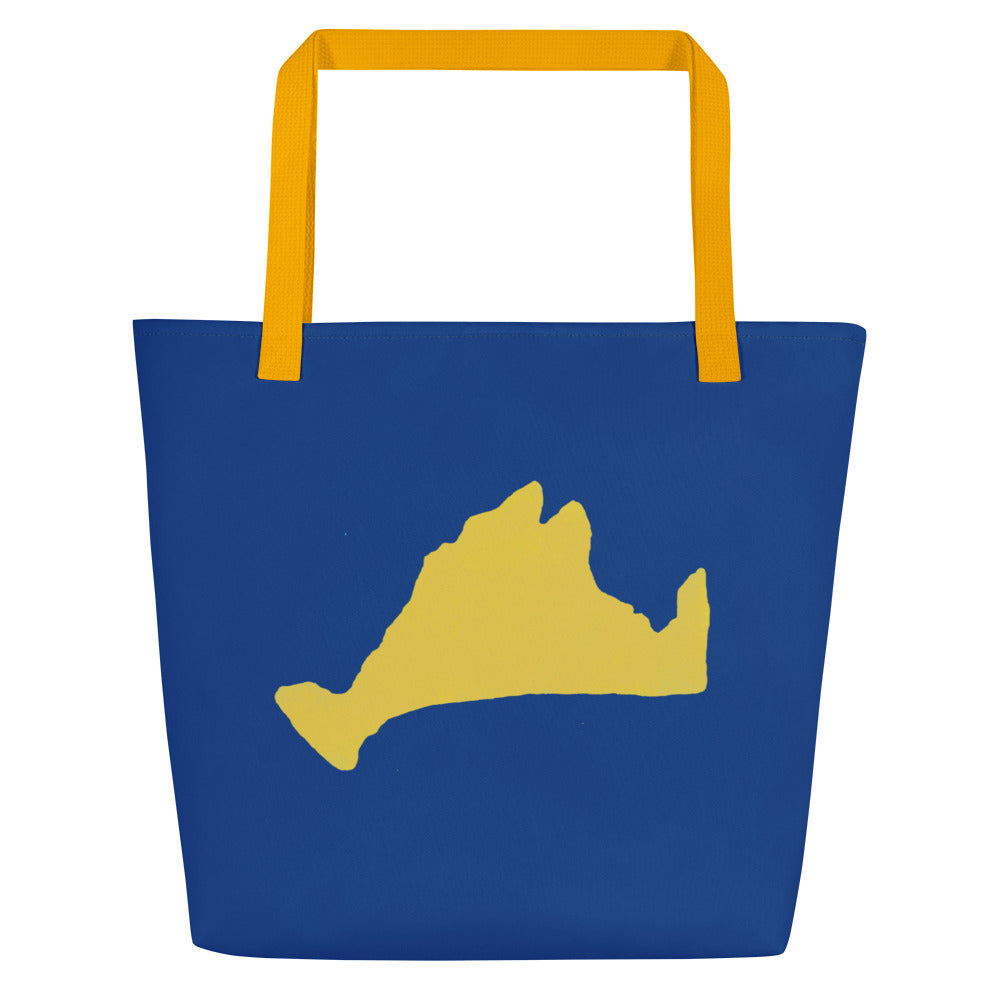 Blue & Yellow Large Tote Bag