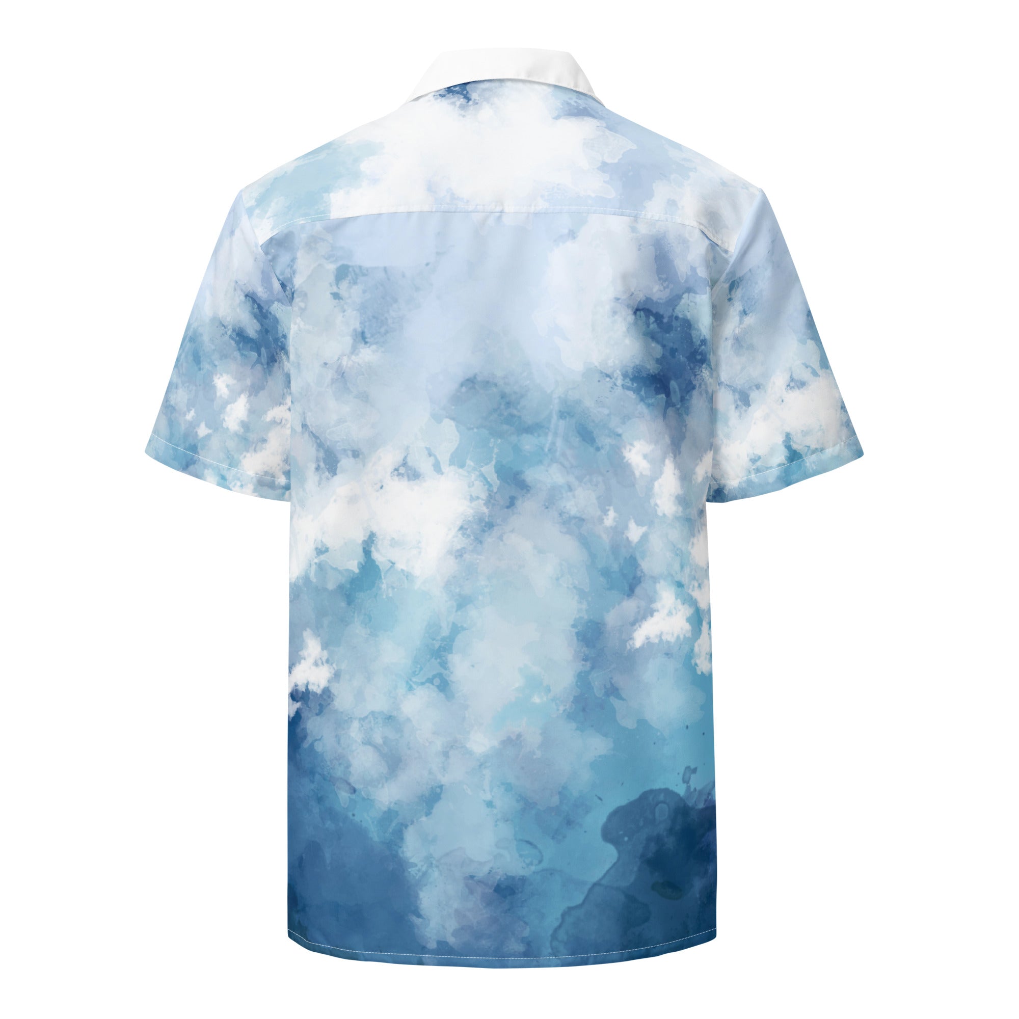 Blue WaterColors Unisex Button Shirt