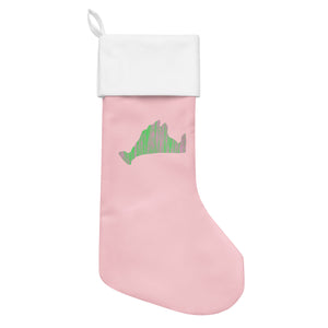 Pink & Green Christmas Stocking