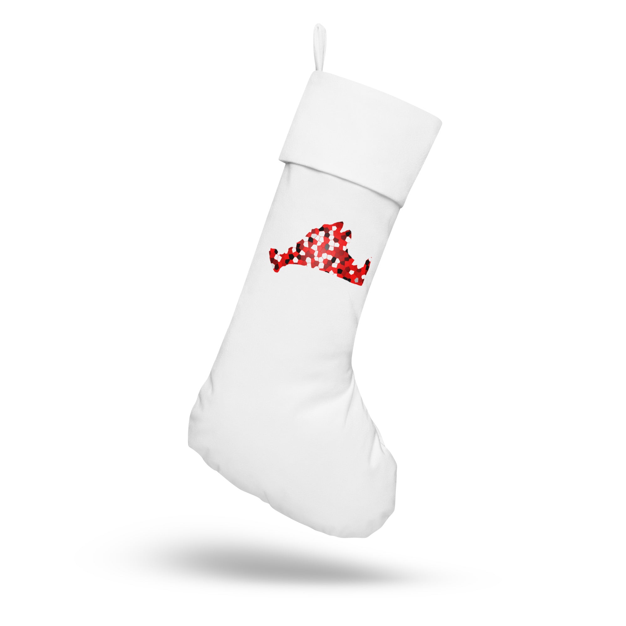 Red Pixels Christmas Stocking