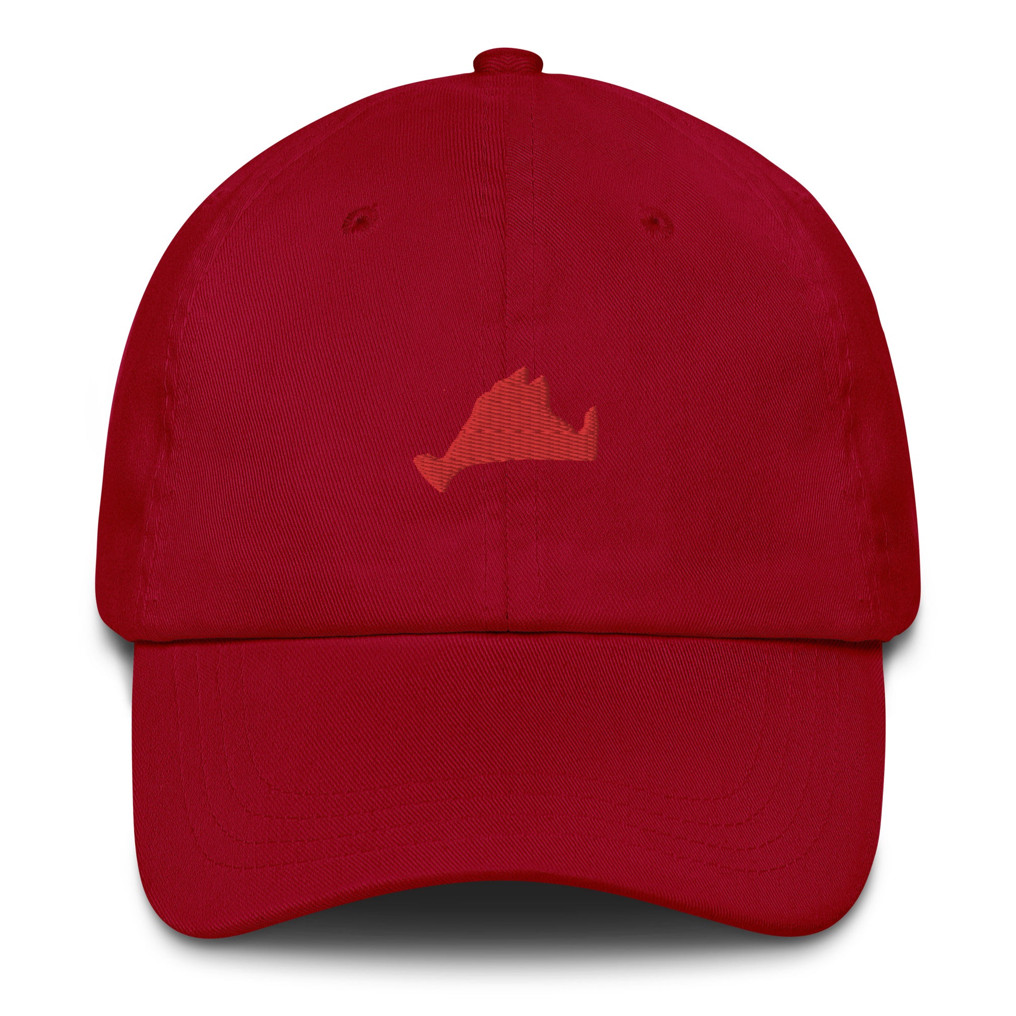 Red Embroidered Dad Hat