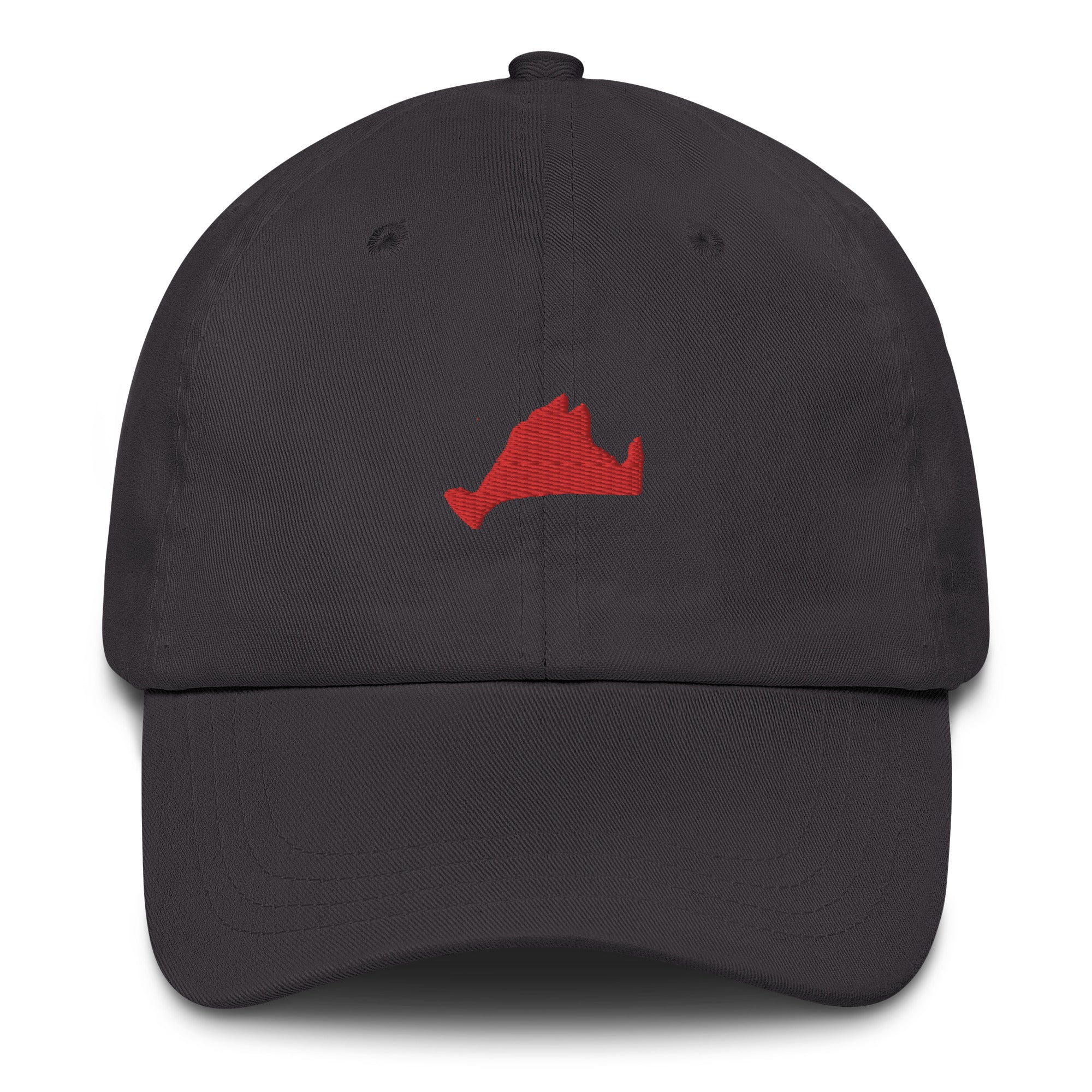 Red Embroidered Dad Hat