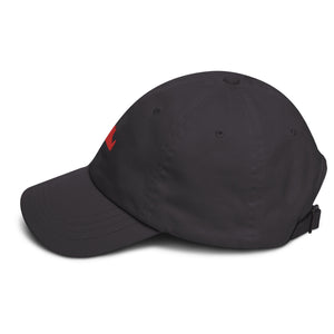 Red Embroidered Dad Hat