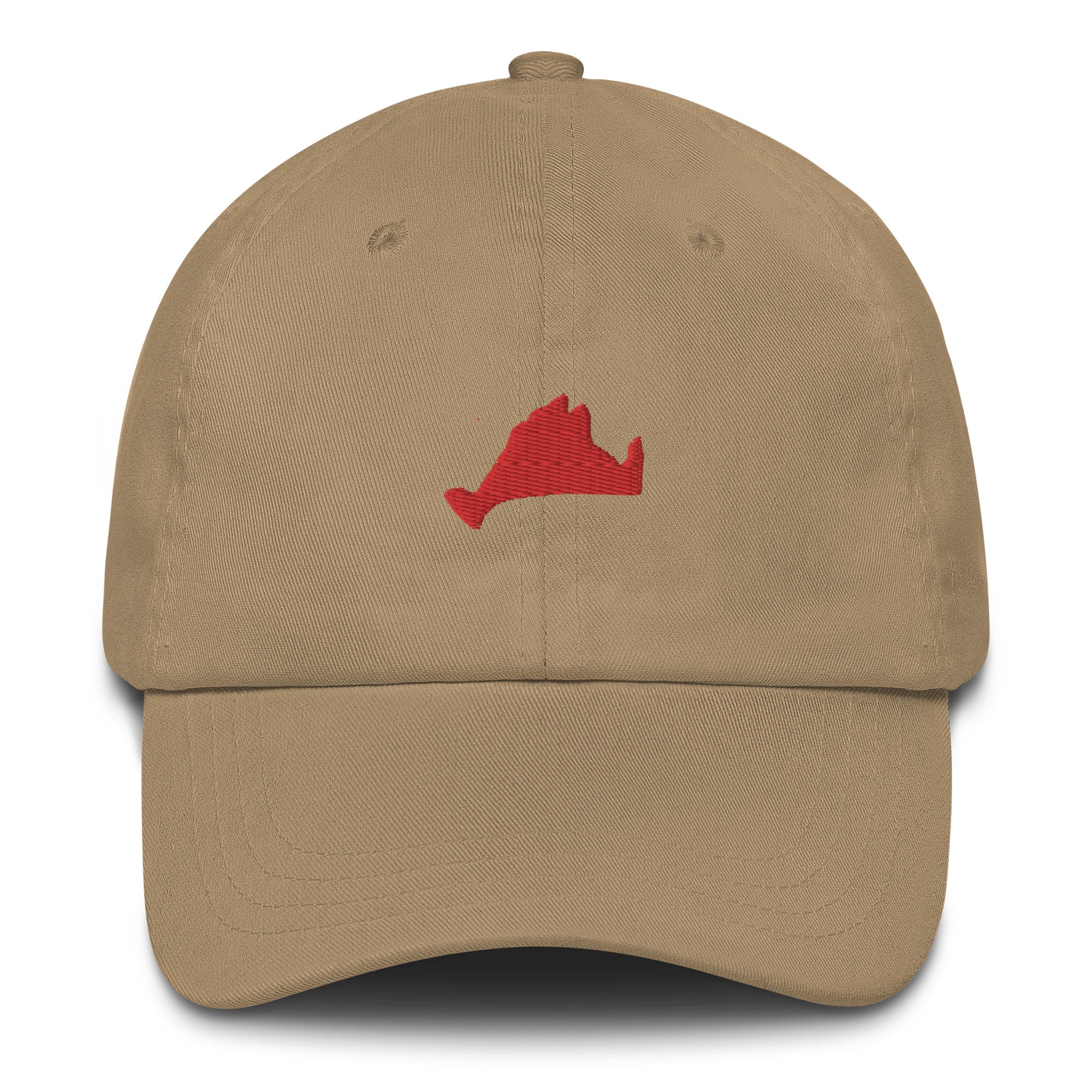 Red Embroidered Dad Hat