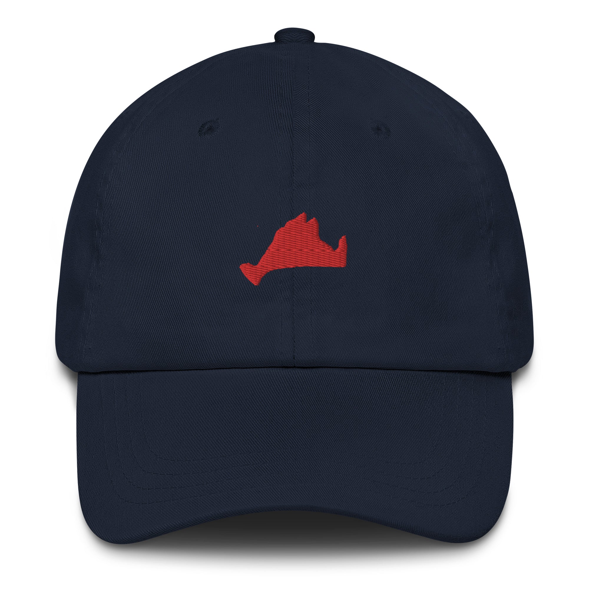 Red Embroidered Dad Hat