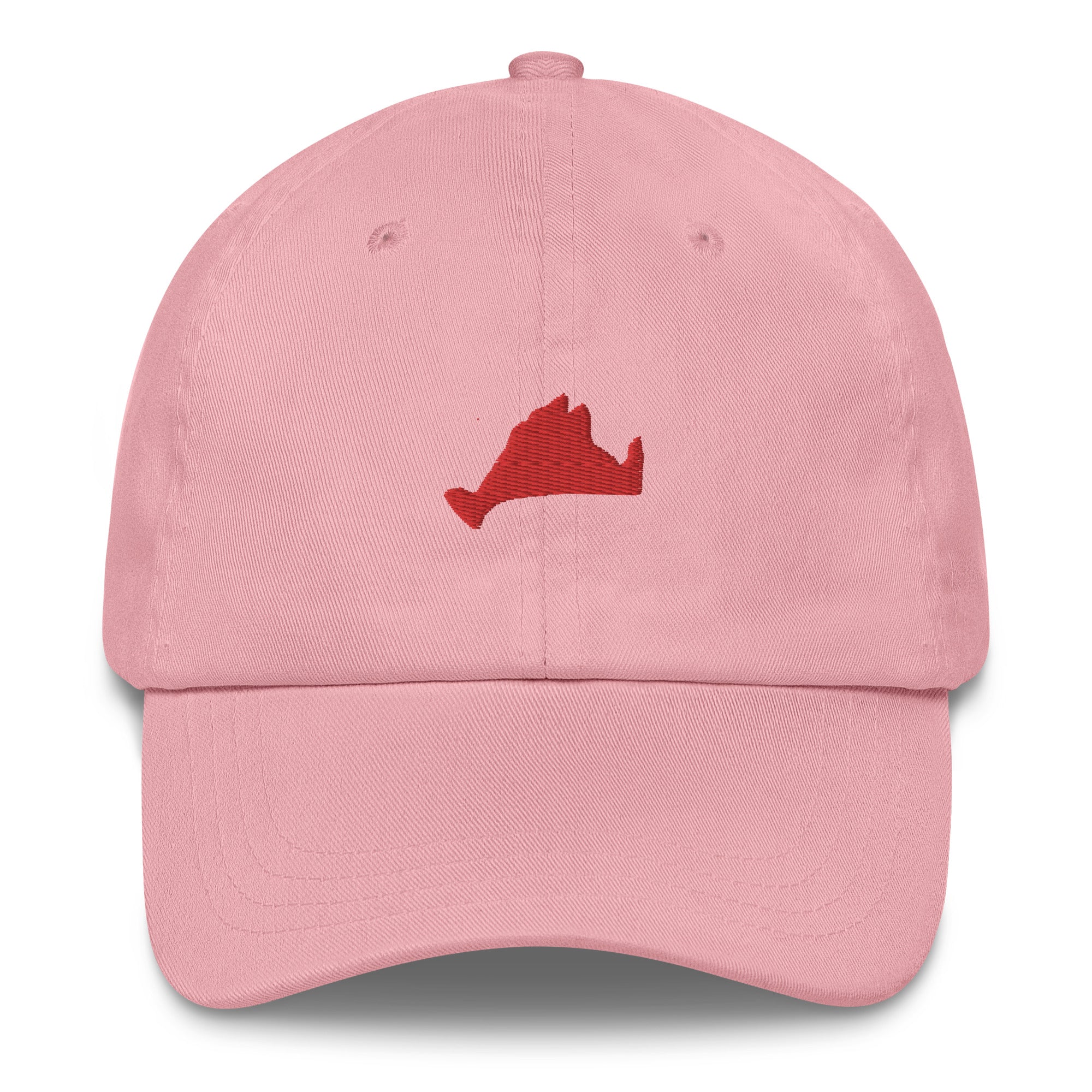 Red Embroidered Dad Hat