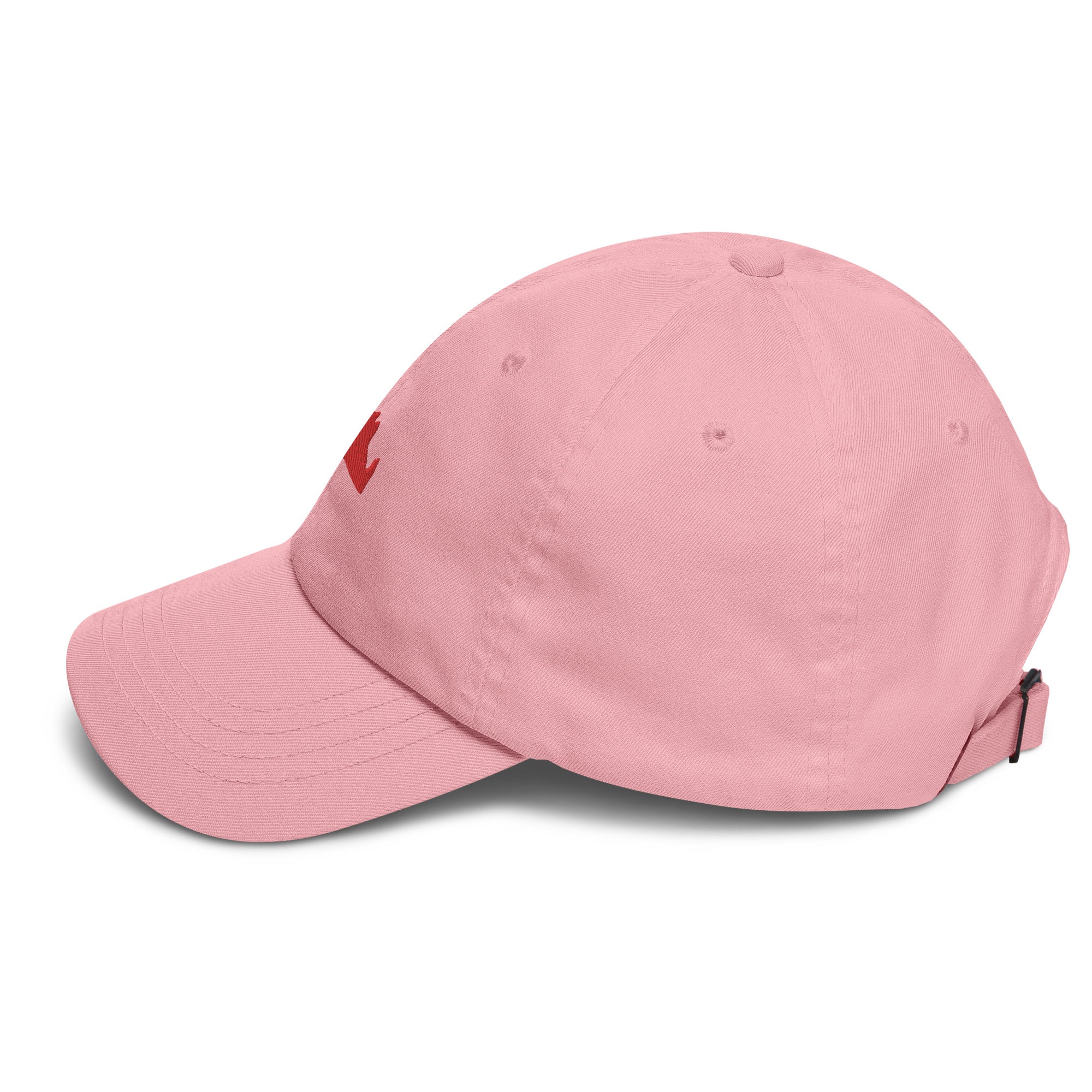 Red Embroidered Dad Hat