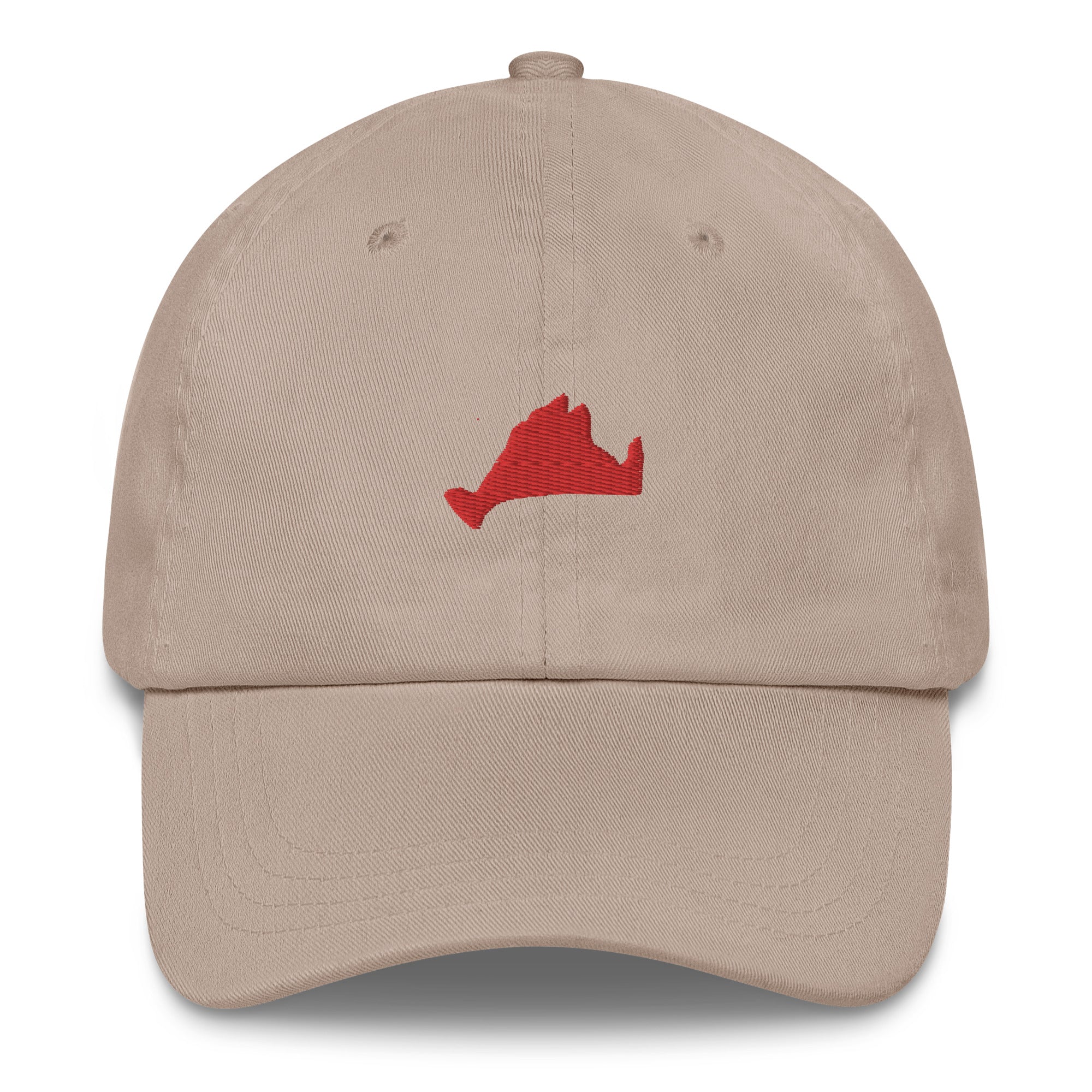 Red Embroidered Dad Hat