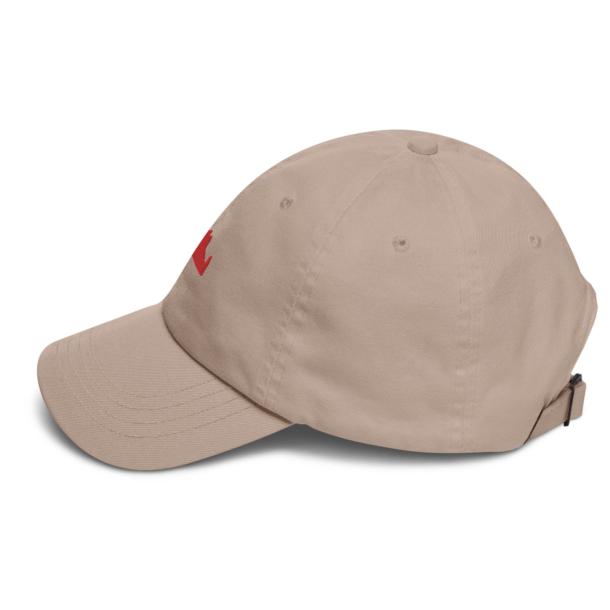 Red Embroidered Dad Hat