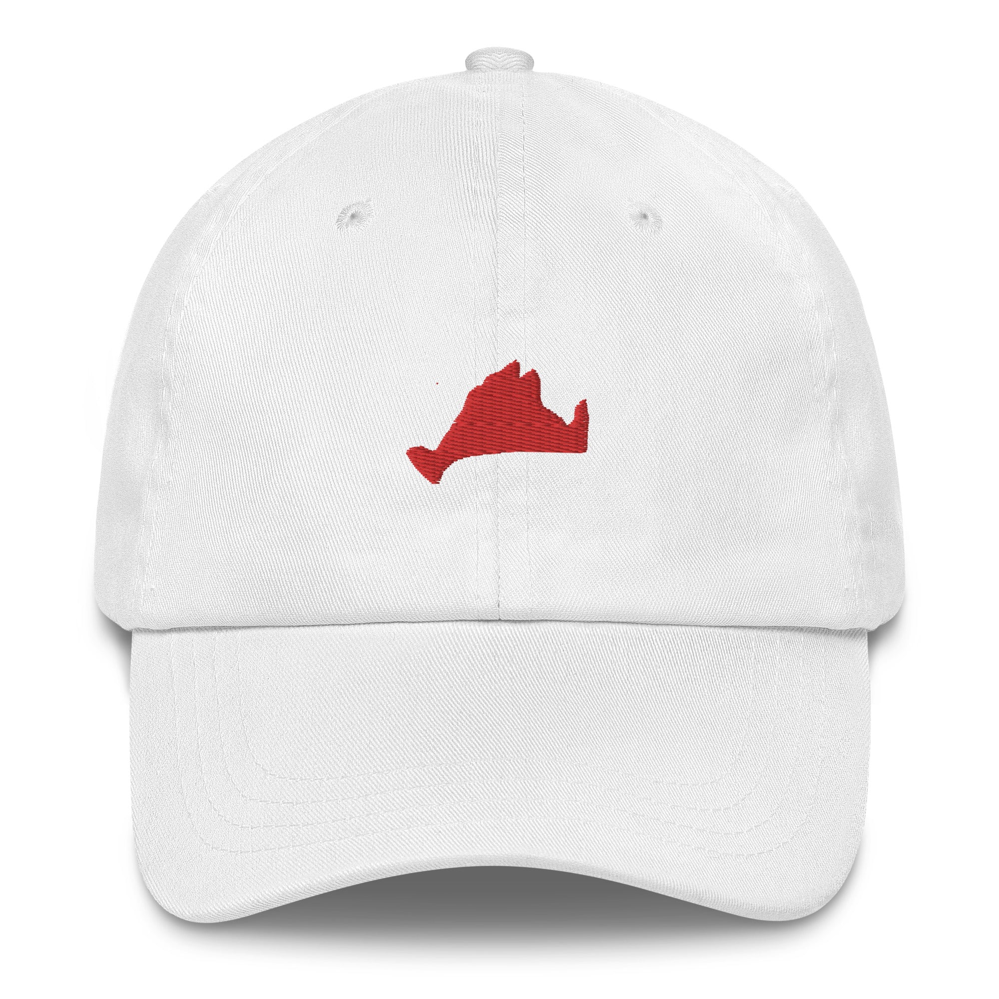 Red Embroidered Dad Hat