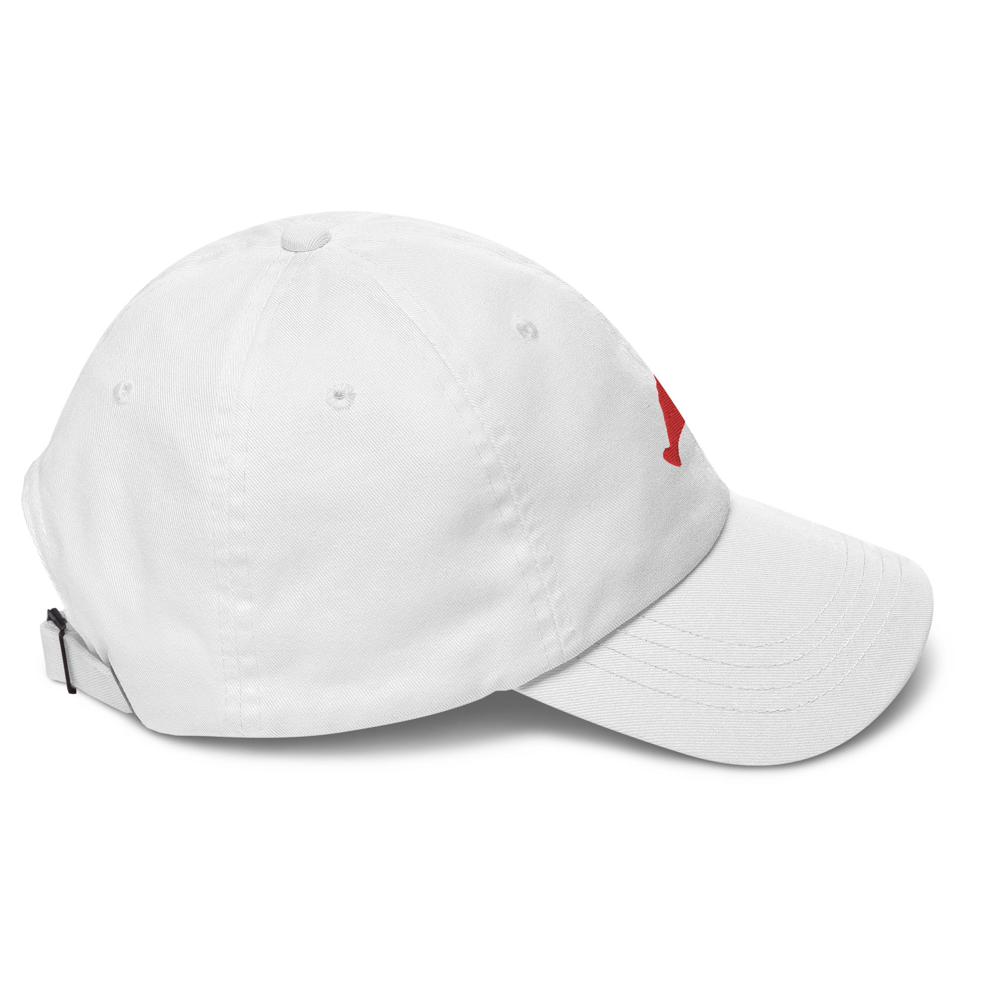 Red Embroidered Dad Hat