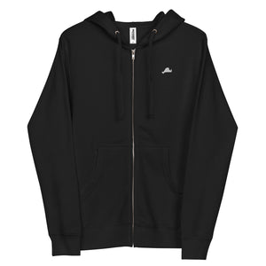 White Island Embroidered Zip Up Hoodie