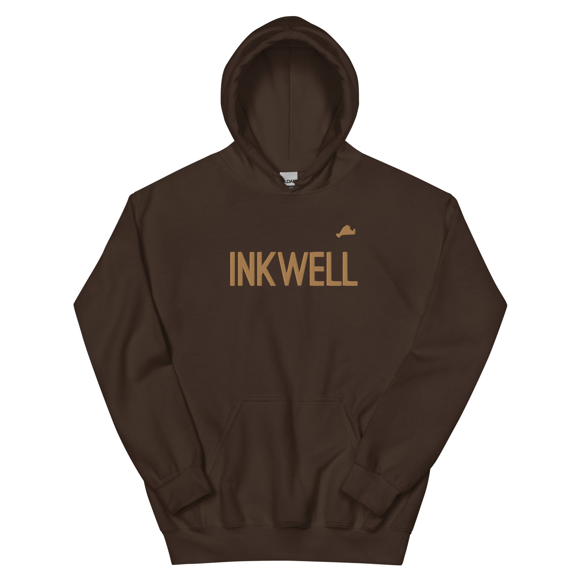 Inkwell Gold Embroidered Brown & Cream Hoodie