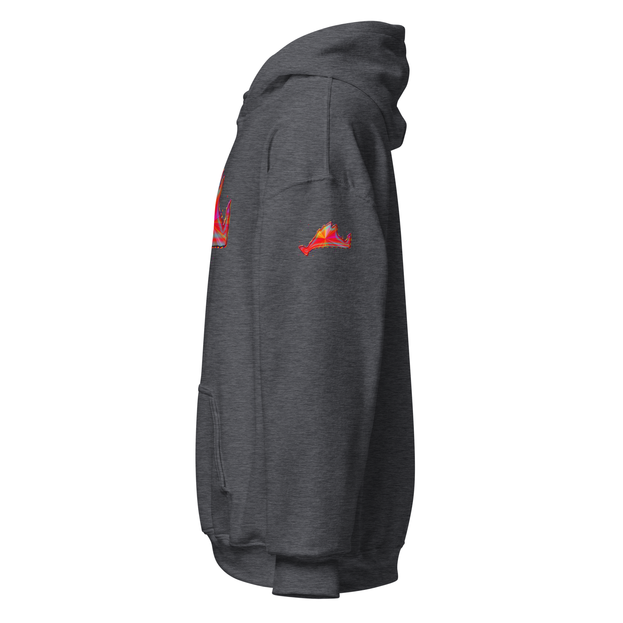 Hoodie Sweatshirt-Rainbow Sunburst