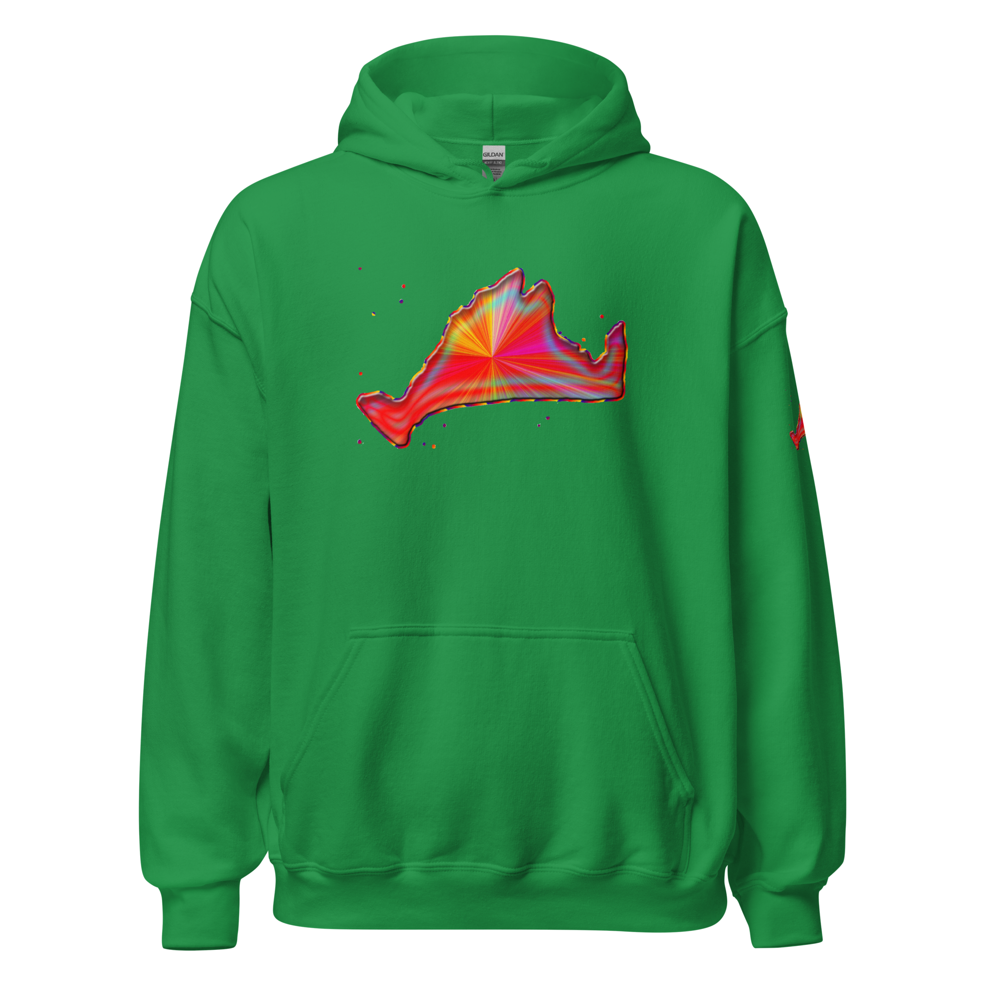 Hoodie Sweatshirt-Rainbow Sunburst