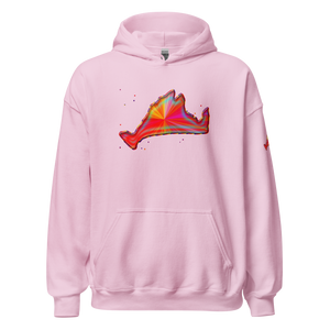 Hoodie Sweatshirt-Rainbow Sunburst