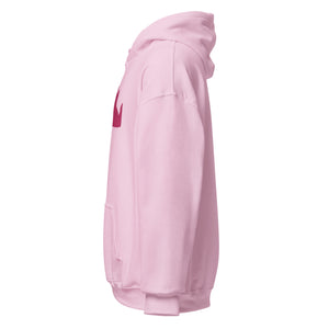 Hot Pink Embroidered Unisex Hoodie