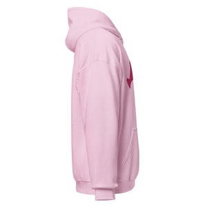 Hot Pink Embroidered Unisex Hoodie