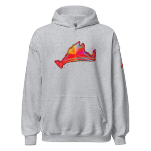 Hoodie Sweatshirt-Rainbow Sunburst