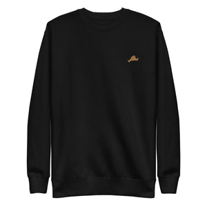 Gold Embroidered Fleece Crewneck