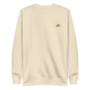 Gold Embroidered Fleece Crewneck