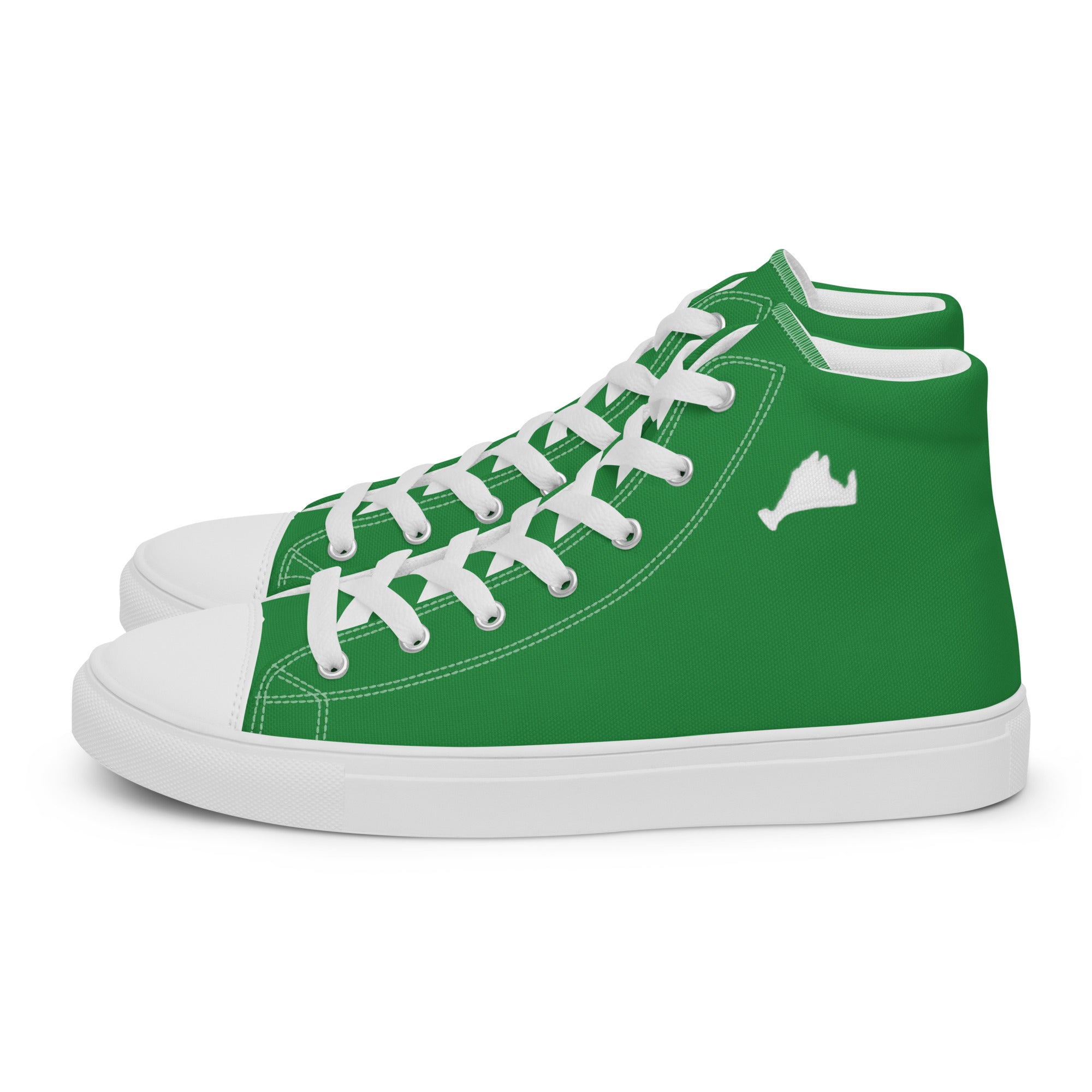 Green & White Women’s High Tops