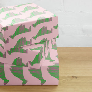 Pink & Green Wrapping Paper Sheets
