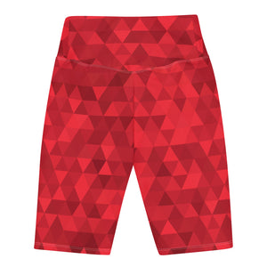 Red Premium Biker Shorts