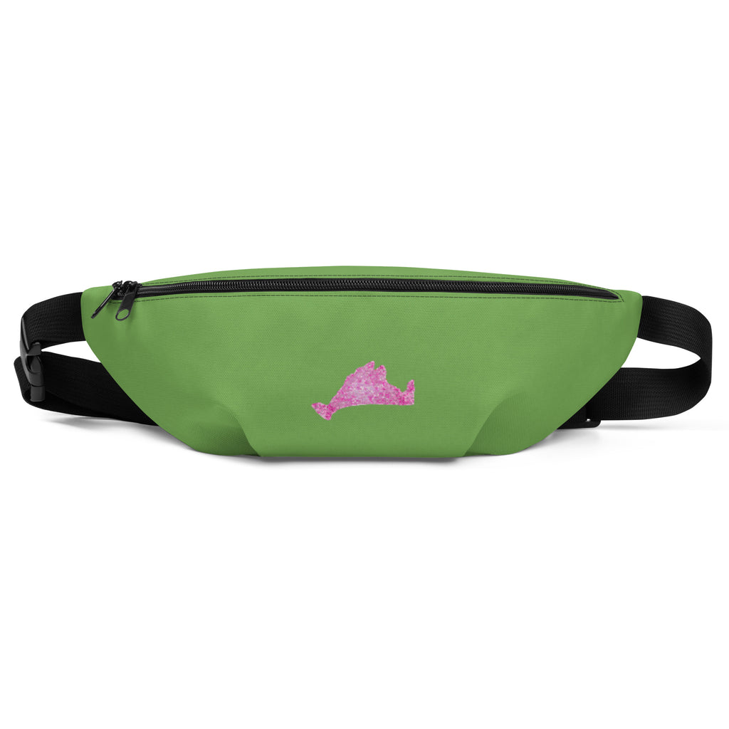 Pink Pixels (Green) Fanny Pack