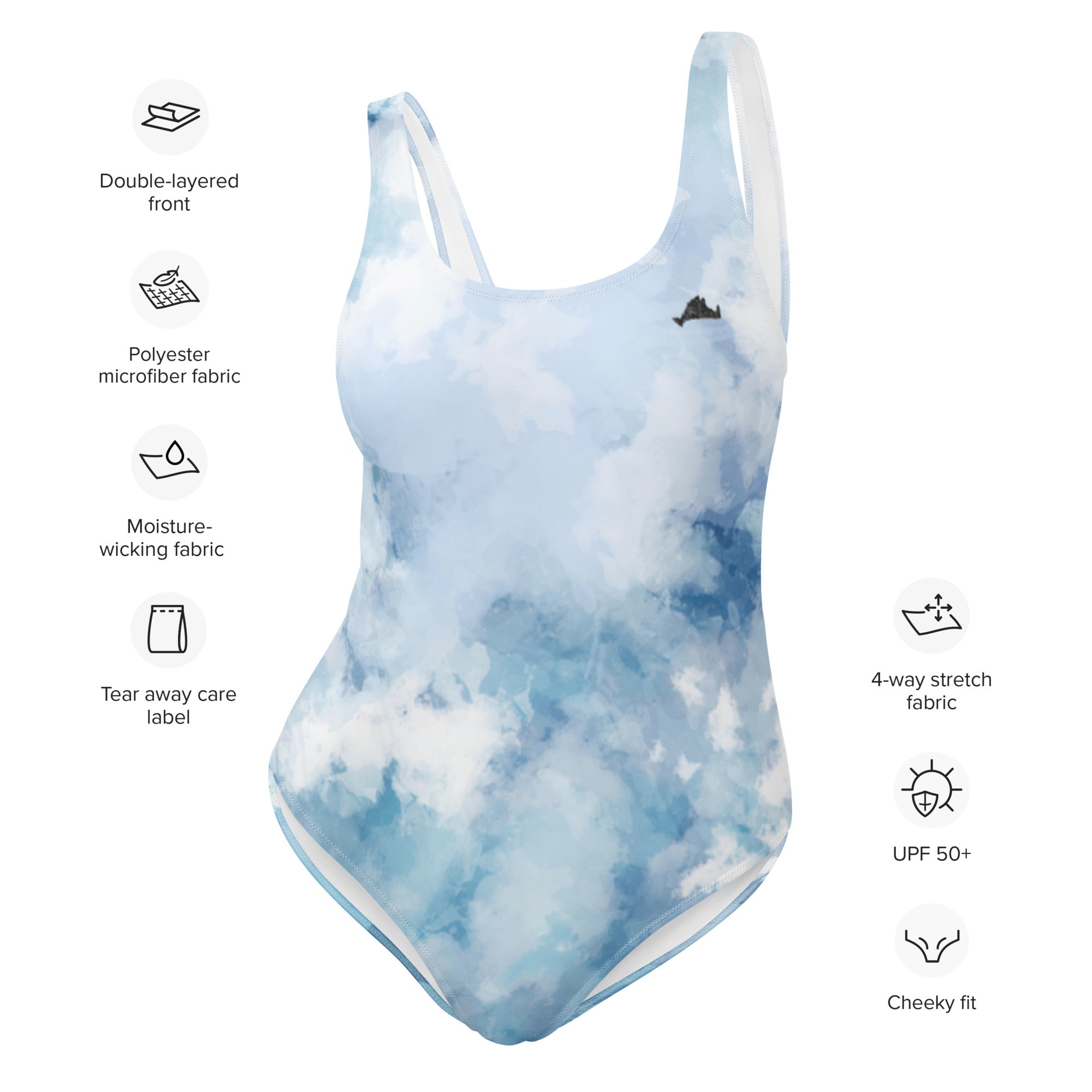 Blue WaterColors One-Piece Swimsuit