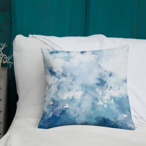 Blue WaterColors Premium Pillow