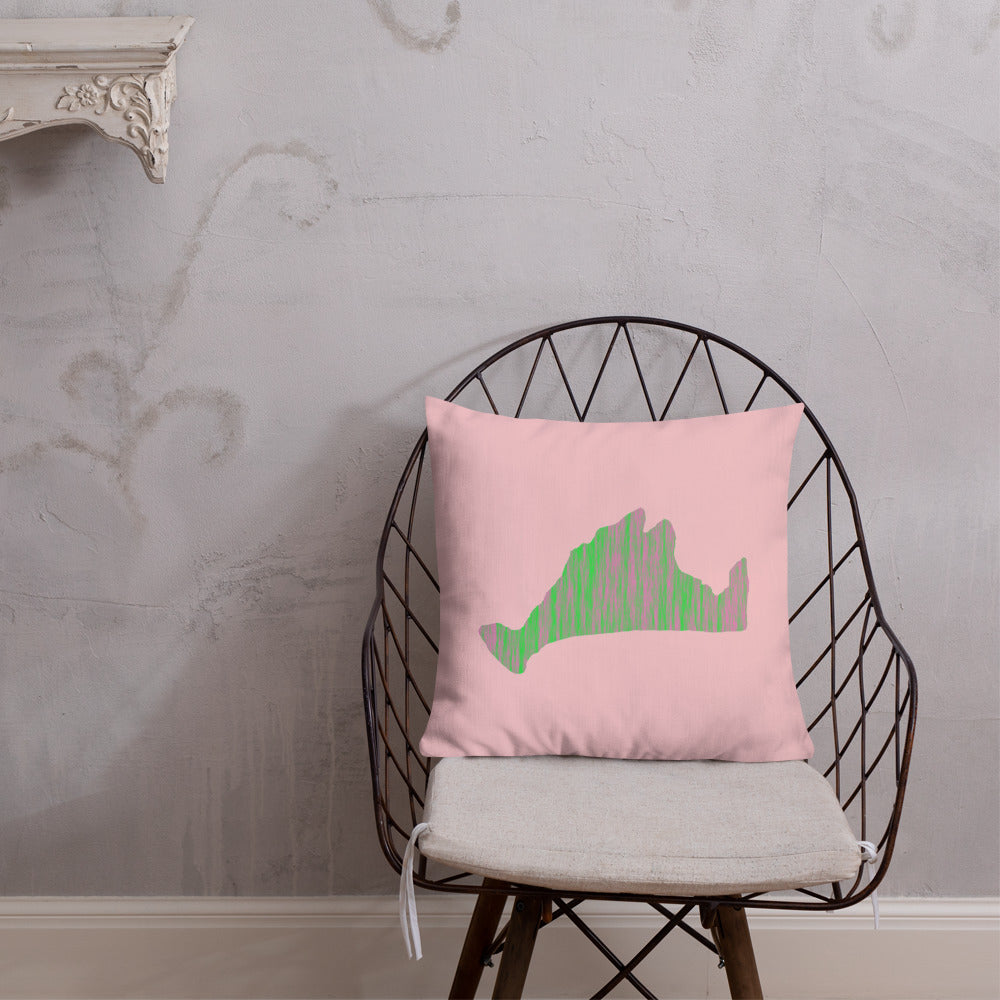 Pink & Green Premium Pillow