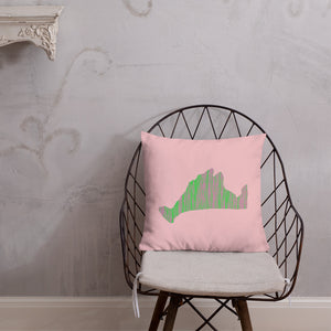 Pink & Green Premium Pillow