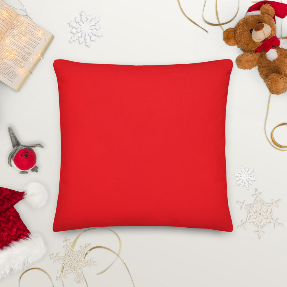 Red Pixels Premium Pillow