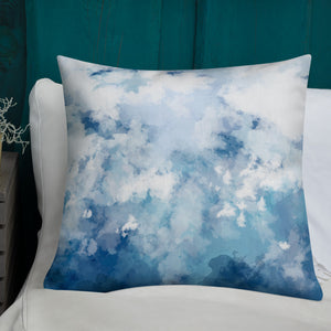 Blue WaterColors Premium Pillow