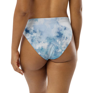 Blue WaterColors Recycled high-waisted bikini bottom