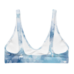 Blue WaterColors Recyled padded bikini top