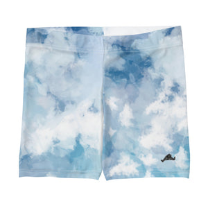 Shorts-Blue WaterColors