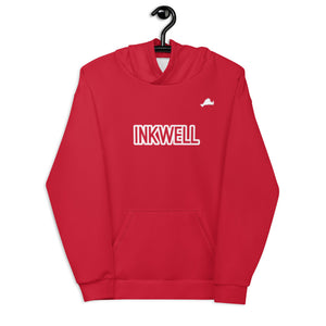 Inkwell Red/White Unisex Hoodie