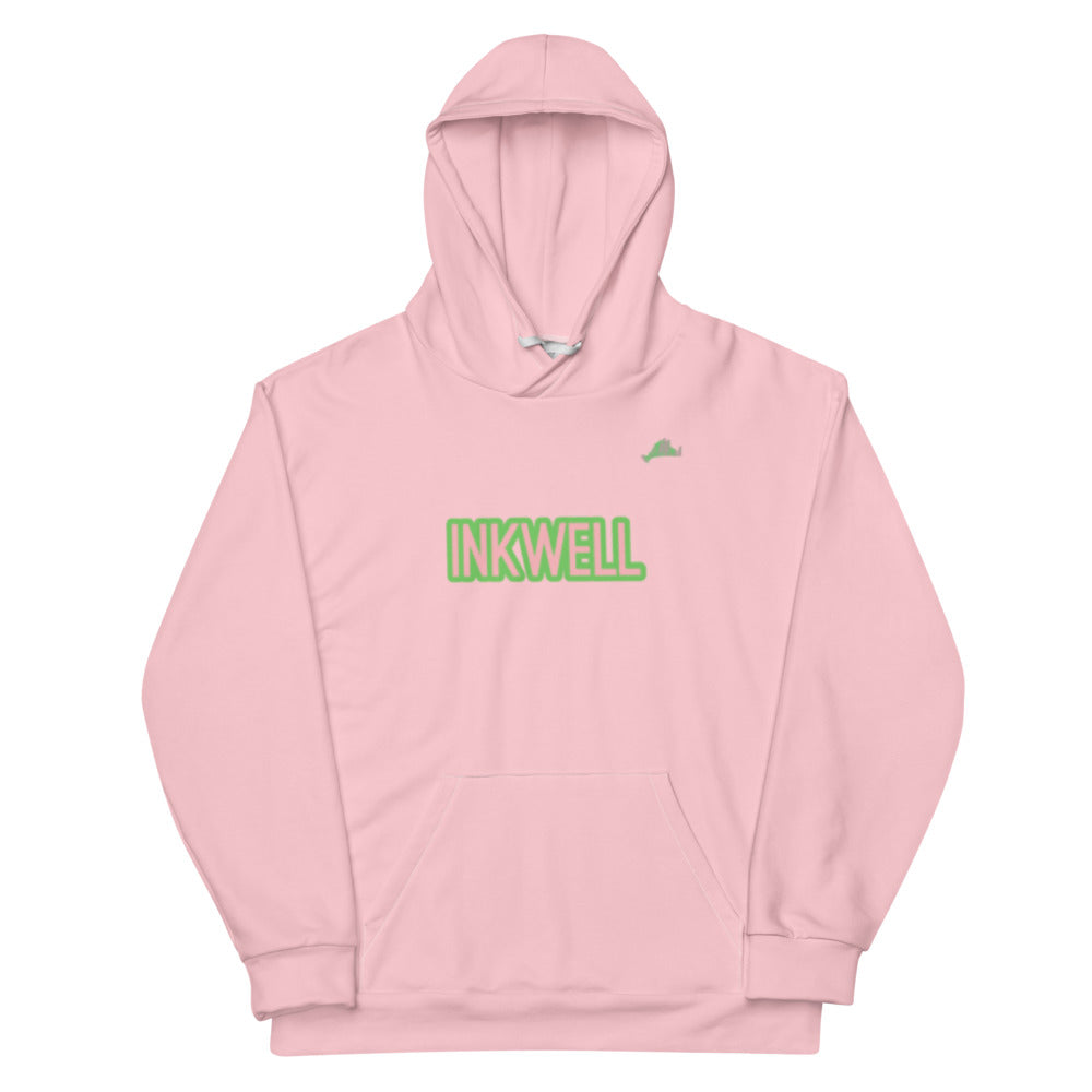 Inkwell Pink & Green Unisex Hoodie