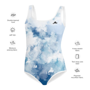 Blue WaterColors Youth Swimsuit