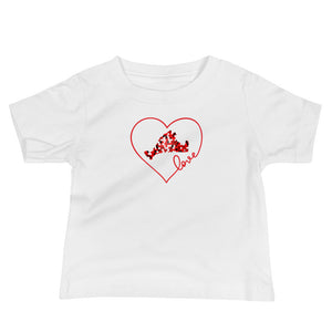 Love Red Pixels Baby Short Sleeve Tee