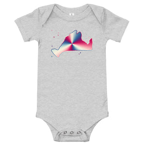 Short Sleeve Onesie-Red, White & Blue Dots