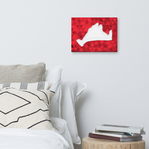 Red Triangles Canvas