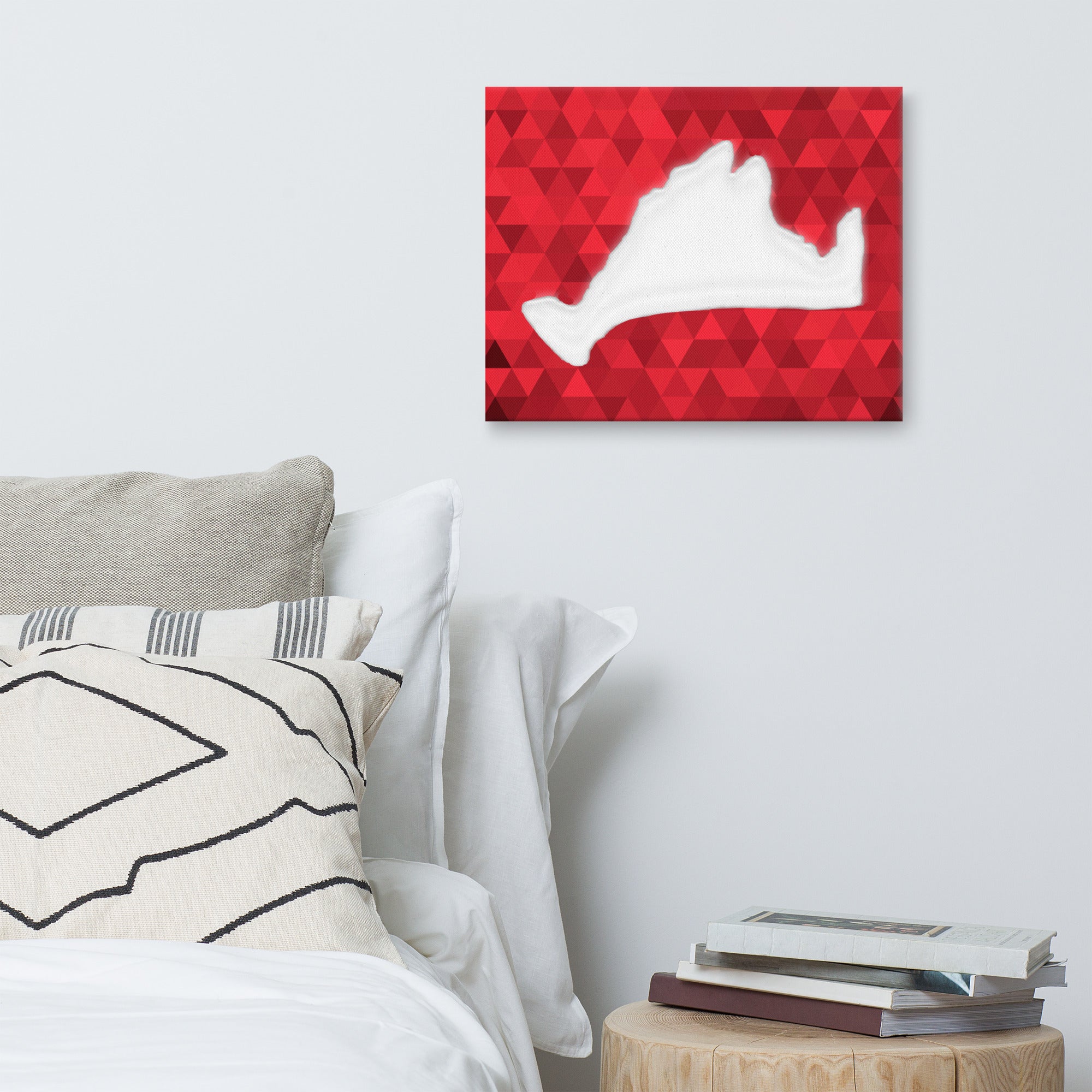 Red Triangles Canvas