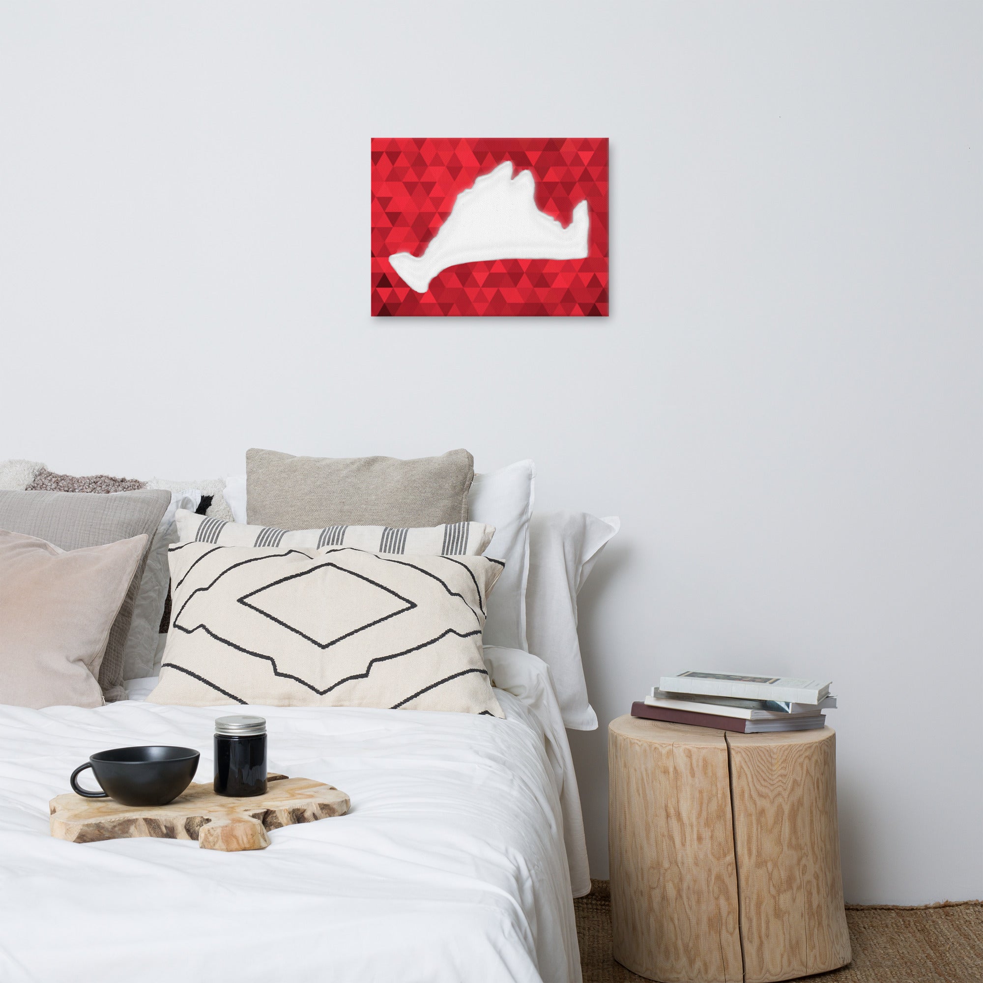 Red Triangles Canvas