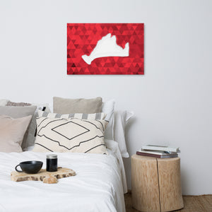 Red Triangles Canvas